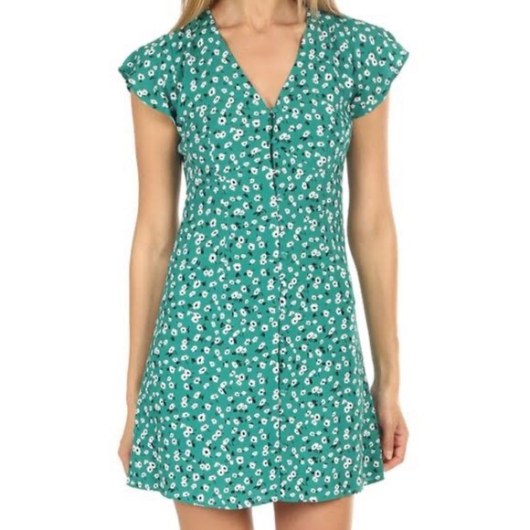 Rails Helena green Mini Dress In Sweet Pea Size medium - Picture 2 of 4